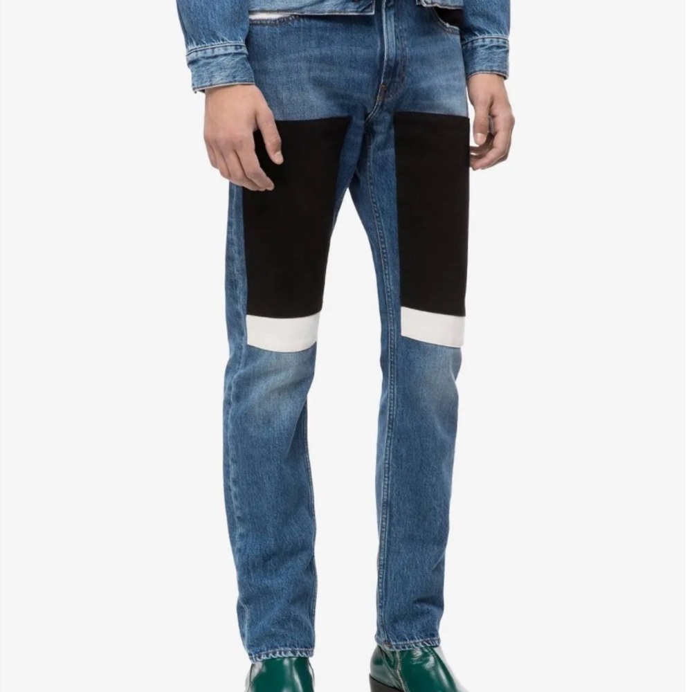 Calvin Klein x RAF Simmons Jeans Blue and Black Slim Fit